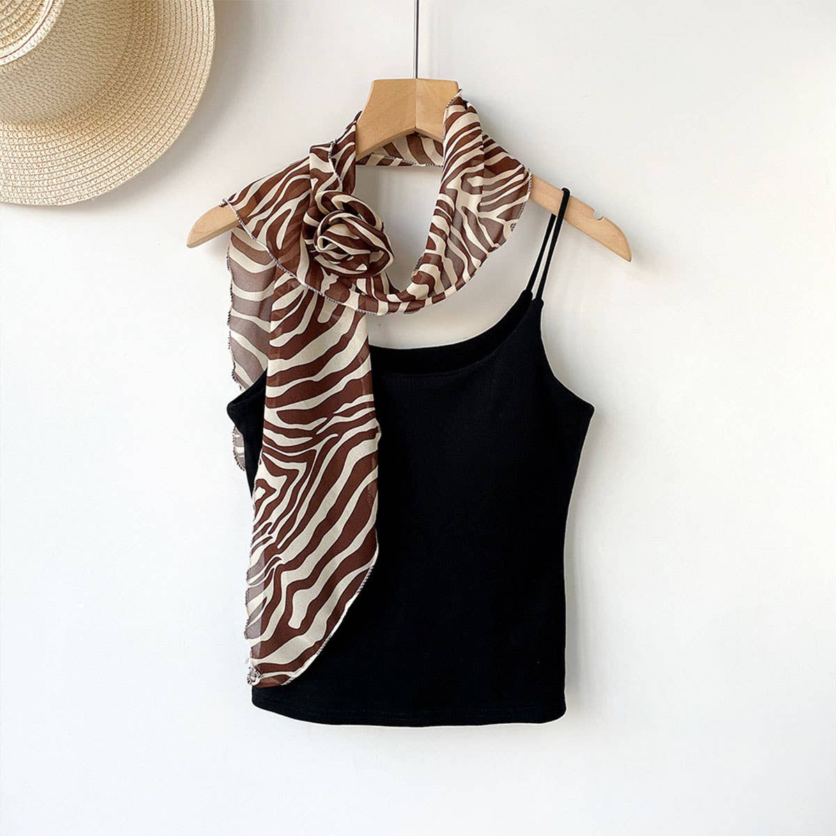 Floral Print Slim Scarf