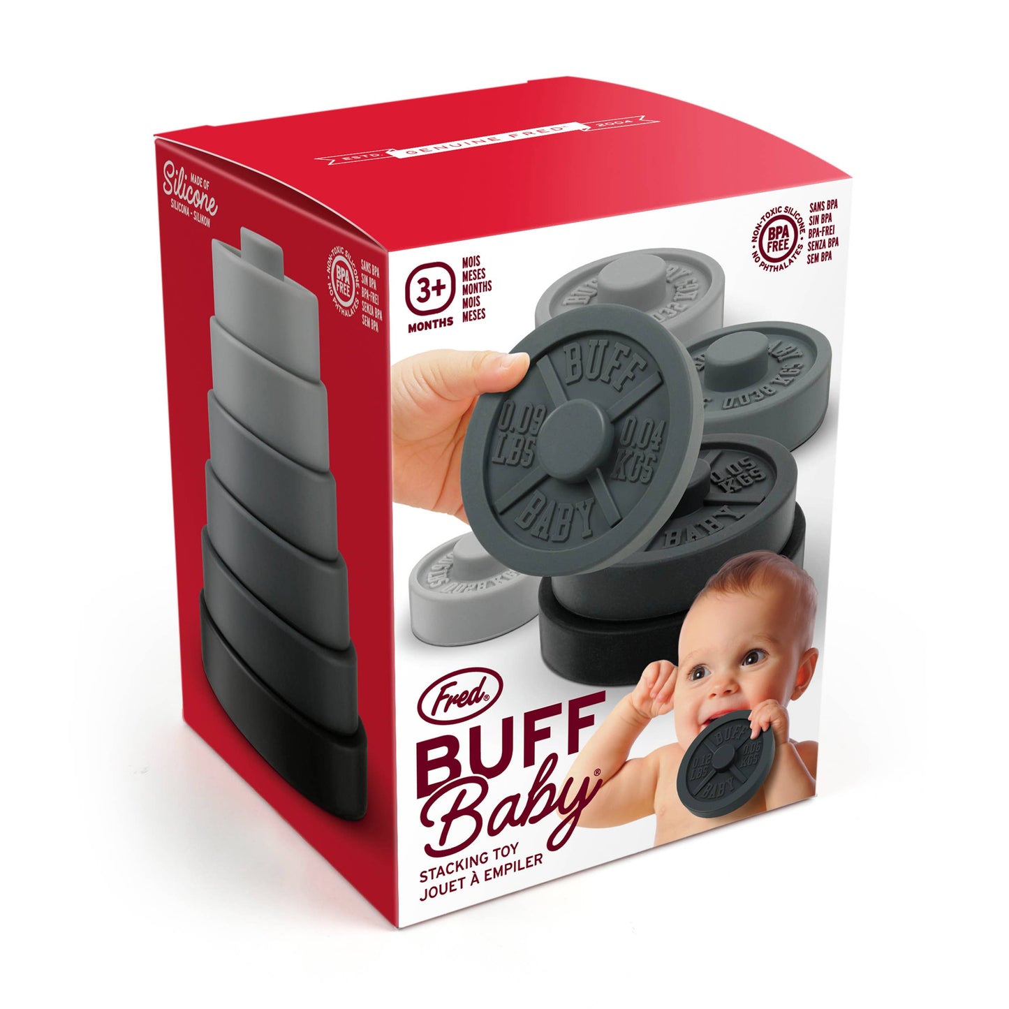 BUFF BABY - Weight Plate Stacking Toy and Teether