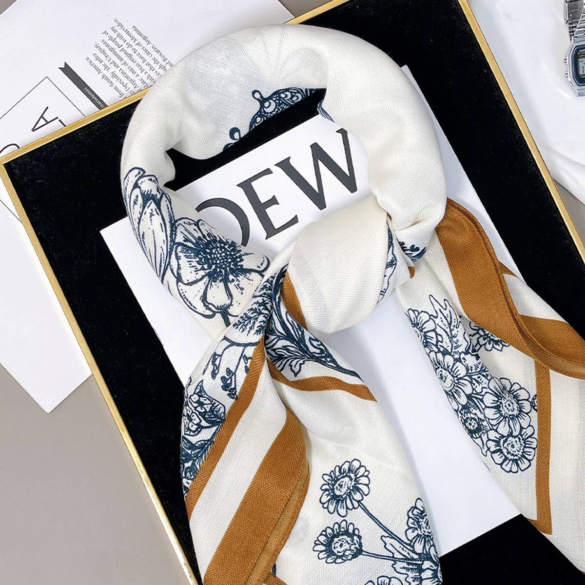 Floral Square Scarf