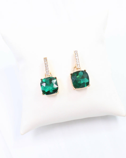 Jonell CZ Stone Earring Green