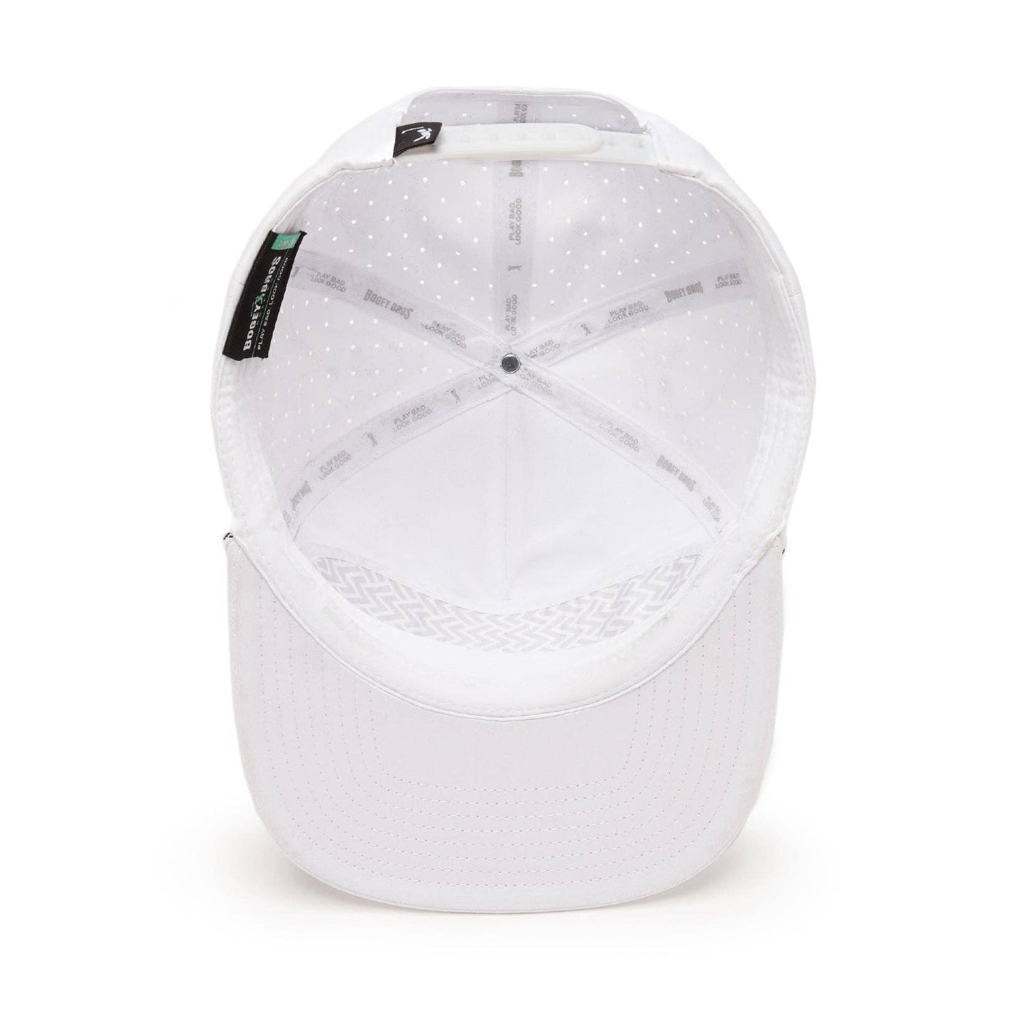 Bogeyman Stamp White - Unstructured Flat Bill Hat - Snapback