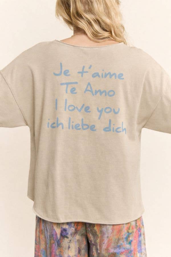 Love You More oversized tee