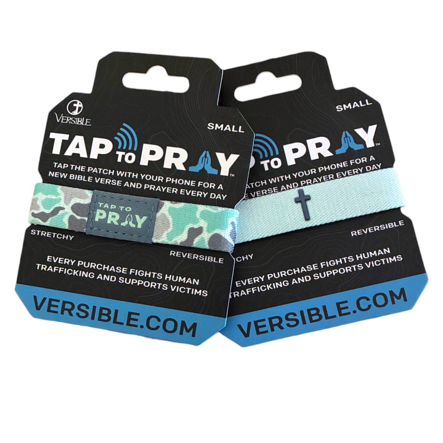 Tap To Pray® Wristband – River Rock Camo - Mint