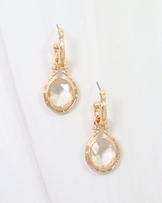 Medford Circular Drop Hoop Earring Clear