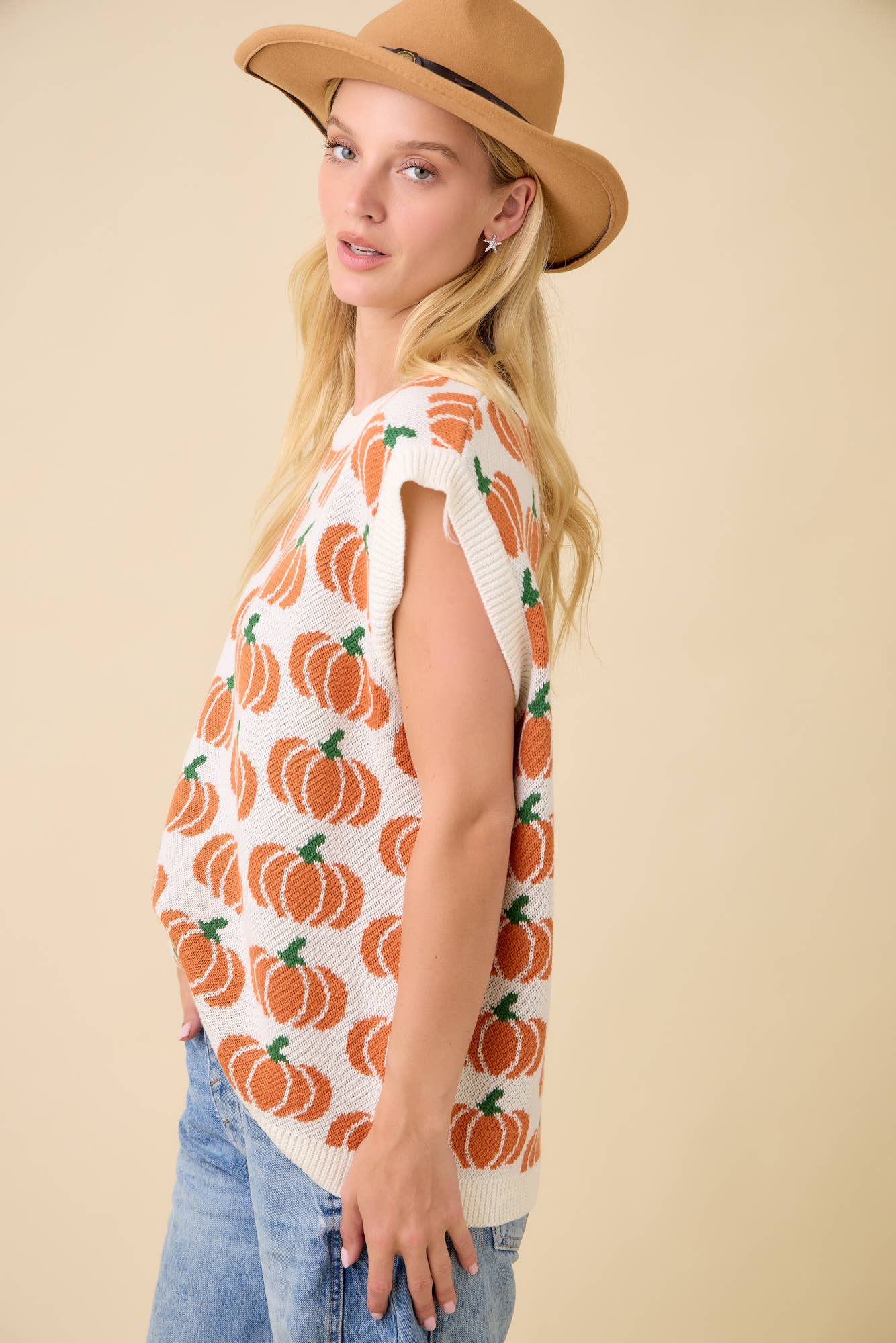 Fall Fest Sleevless Sweater Top