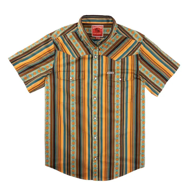 Serape Pearl Snap Short Sleeve - Harvest