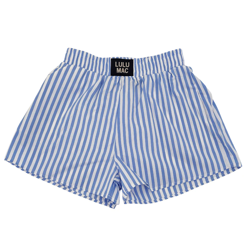 Striped Boxer Shorts - Light Blue
