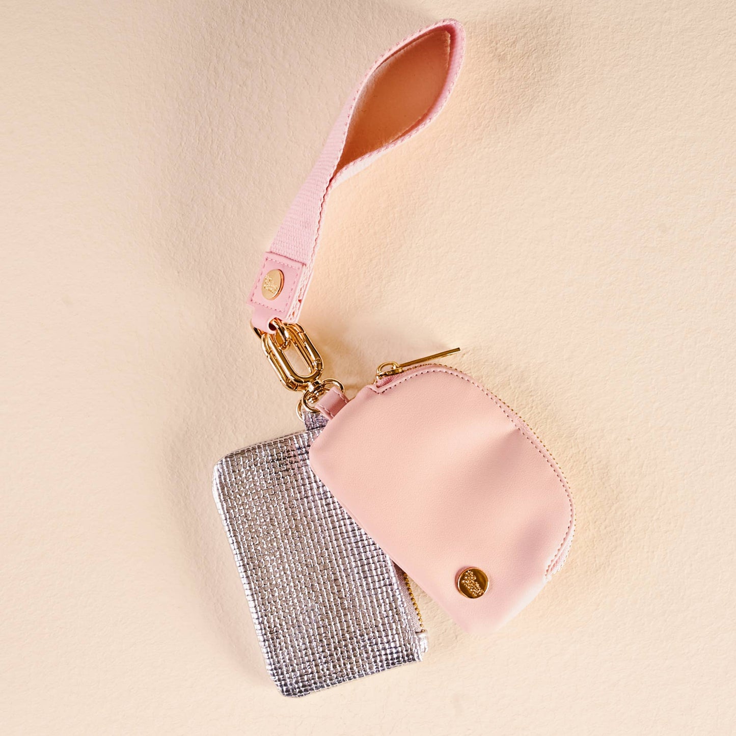 Dynamic Duo Pouch Luxe Wristlet-Rosé All Day