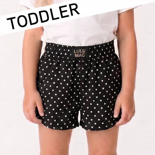 Black Mini Polka Dot TODDLER SHORT