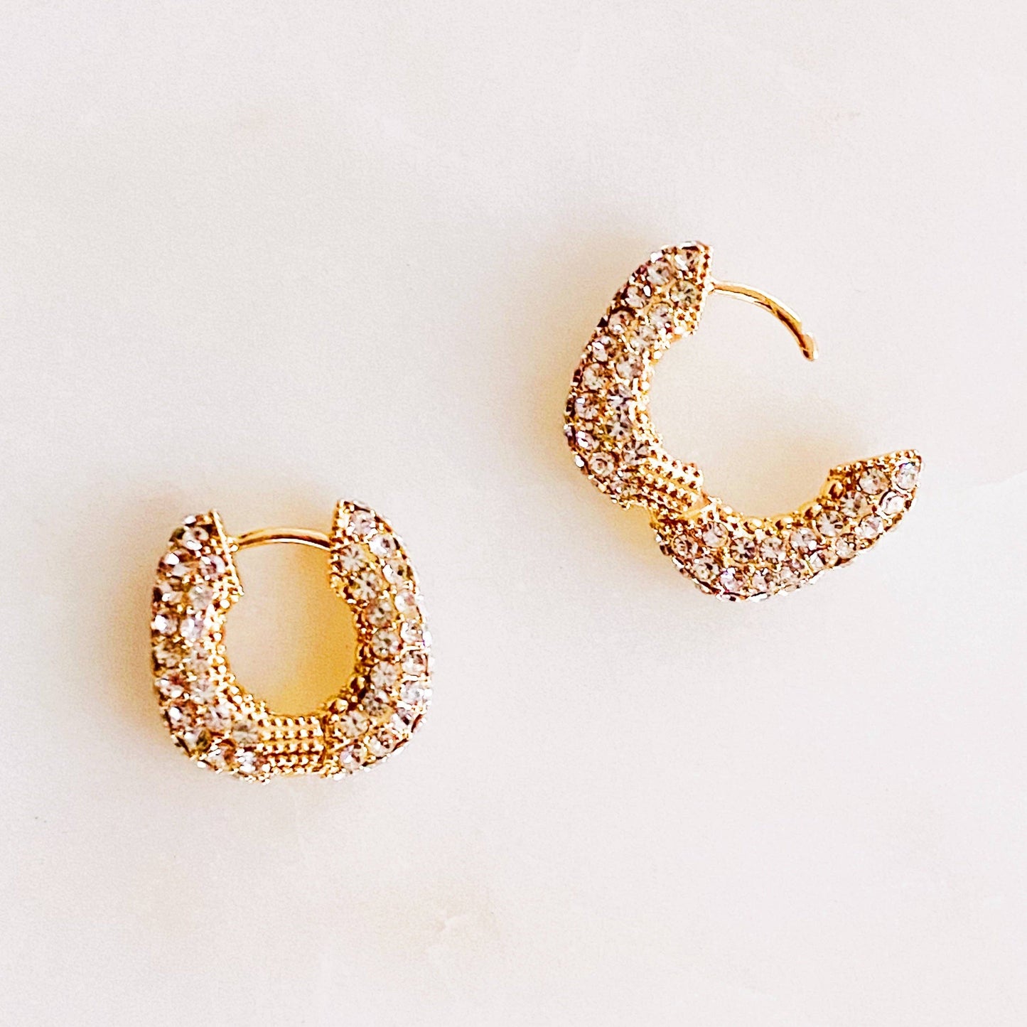 Shine Up Square Hoop Earrings