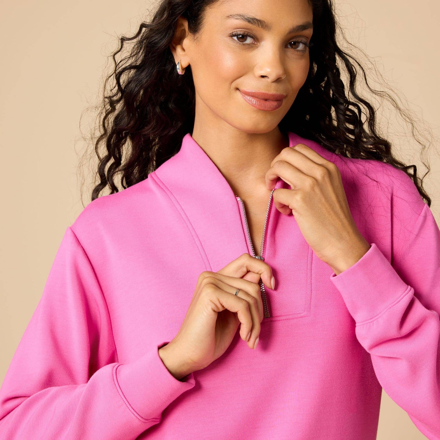 Athleisure DreamTech 1/4 Zip Jogger Set for Women