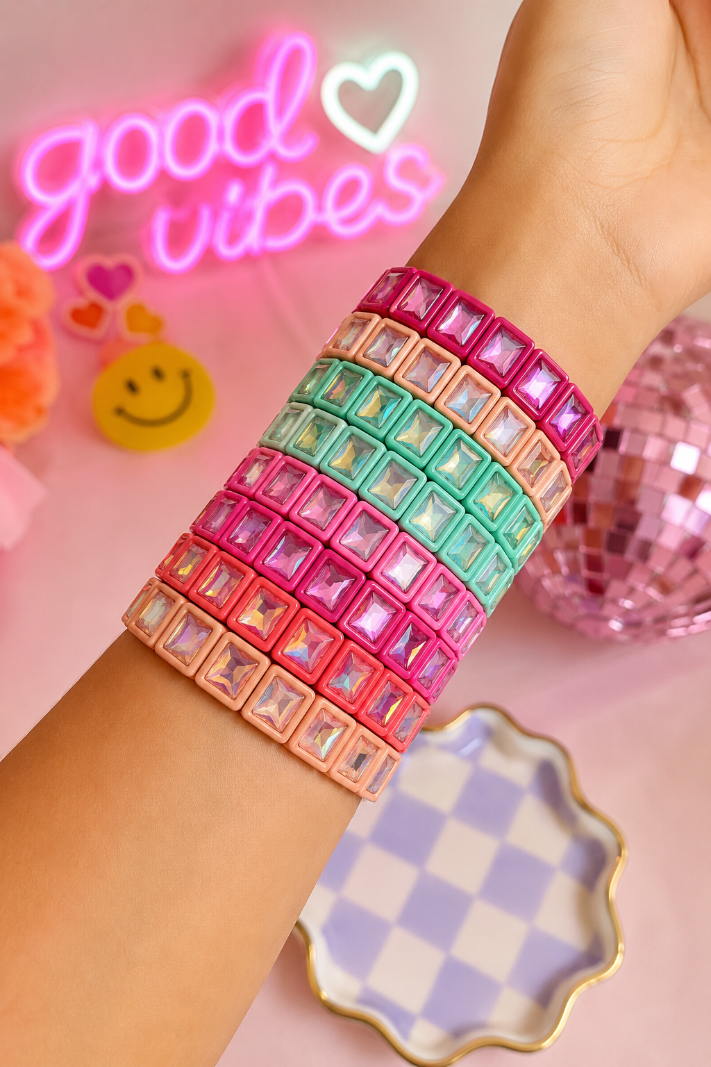 White Rhinestone Bracelet