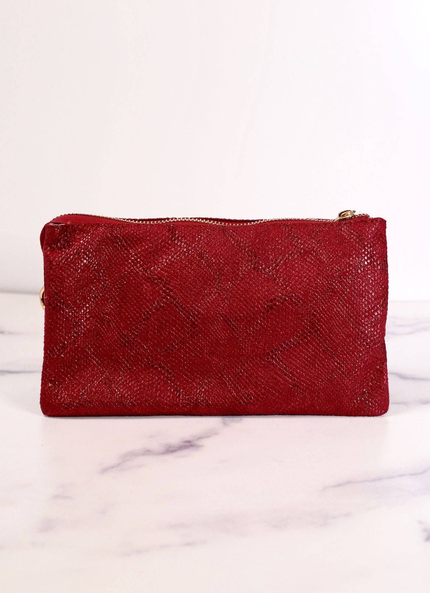 Liz Custom Collection Crossbody Bag METALLIC CRIMSON