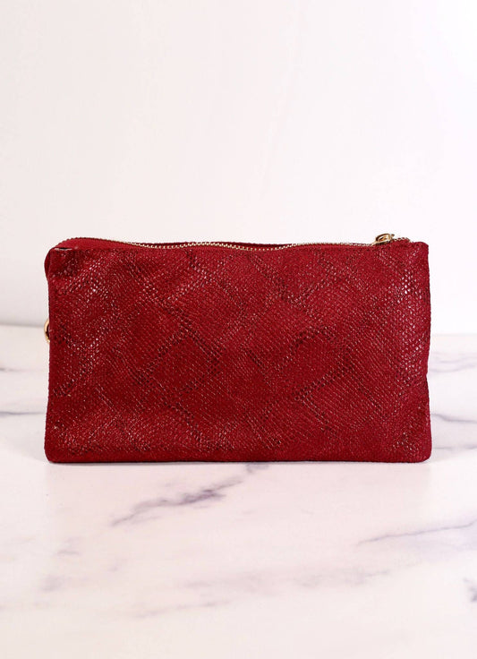 Liz Custom Collection Crossbody Bag METALLIC CRIMSON