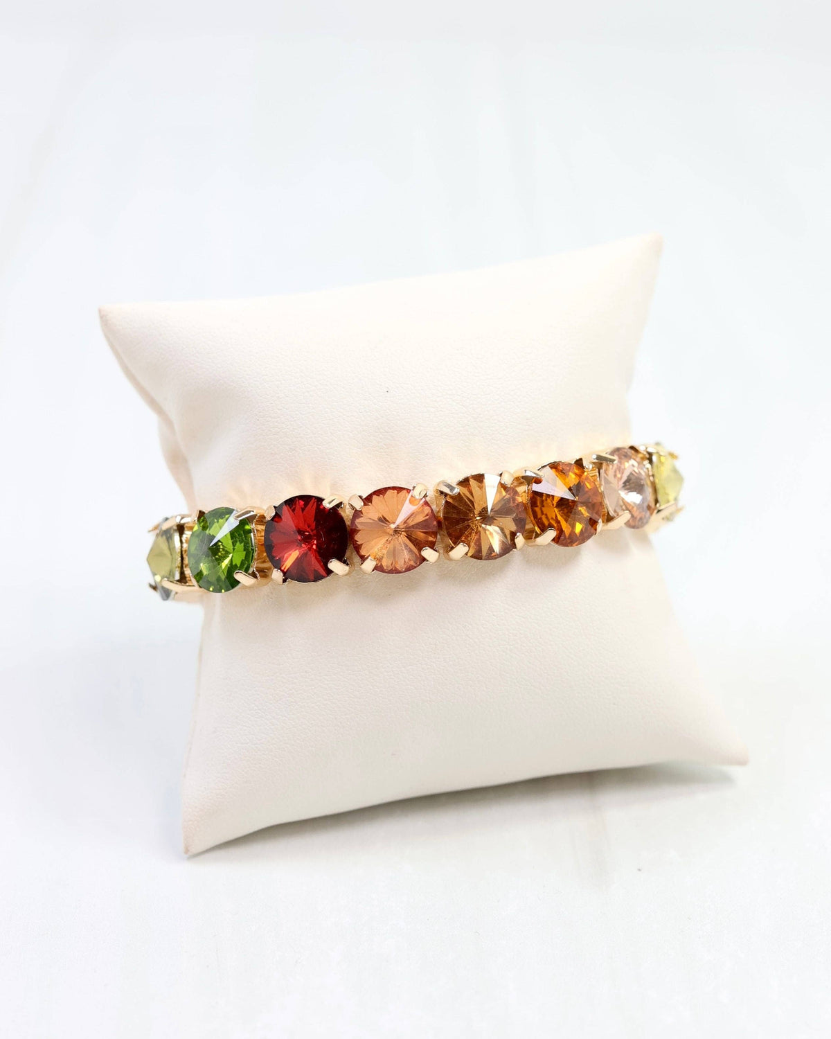 Harper Rhinestone Bracelet Olive Multi