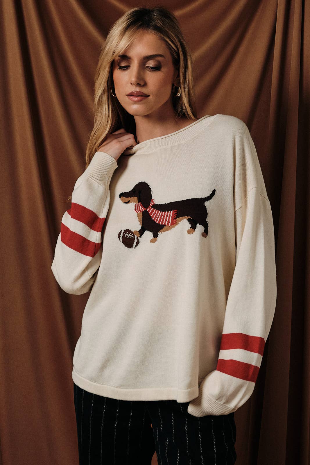 "GAME DAY DOG" GRAPHIC SWEATER