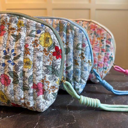 Pastel Garden Floral Cosmetic Case