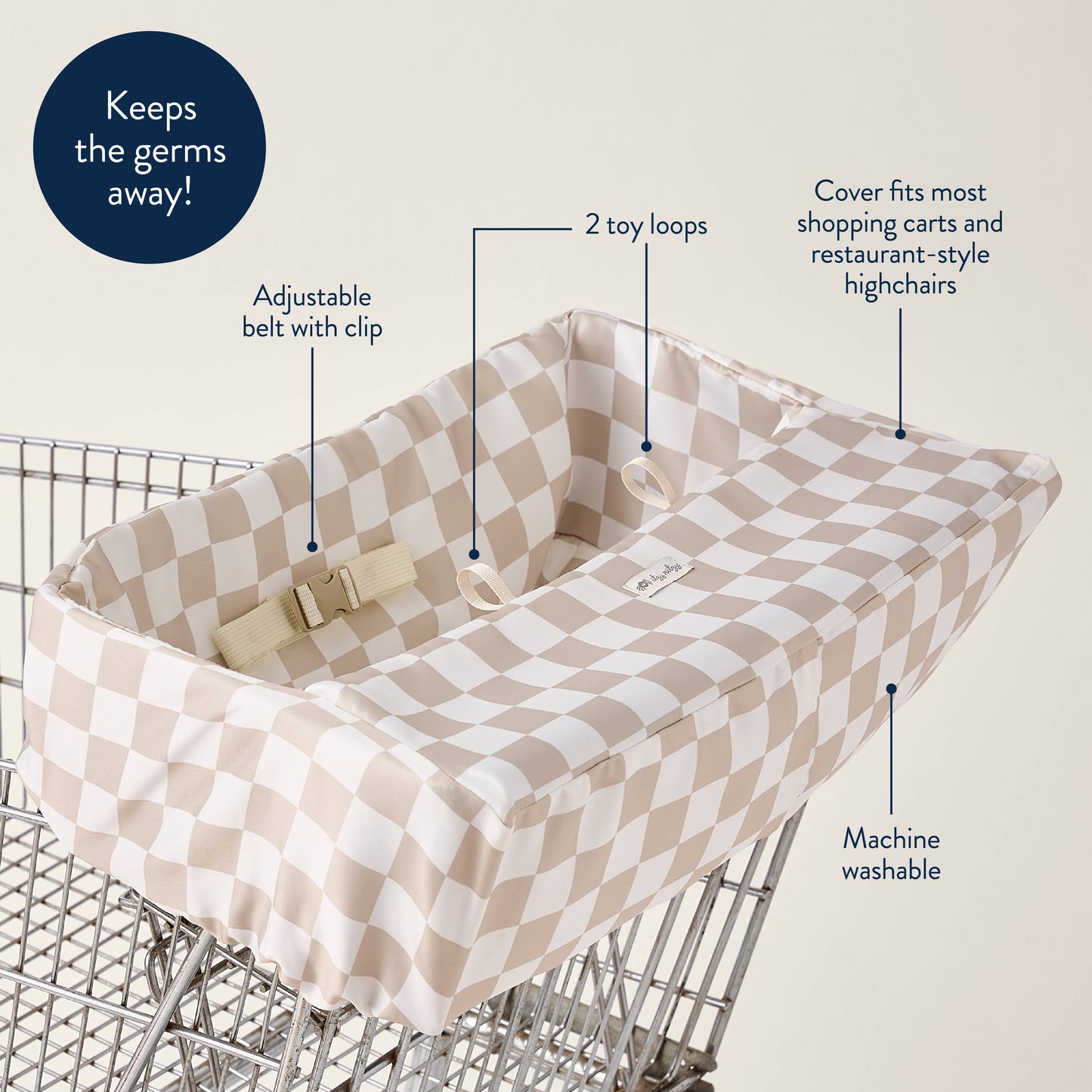 Checkerboard Itzy Shopping Cart Cover™