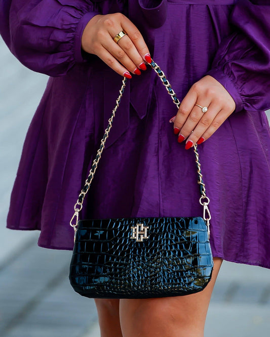 Livi Crossbody Black Patent EC