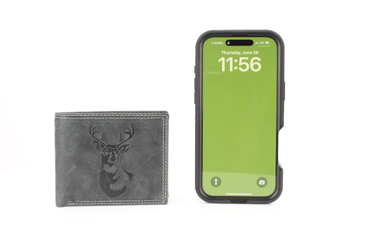 Bi-Fold Wallet with Deer Antler Emboss