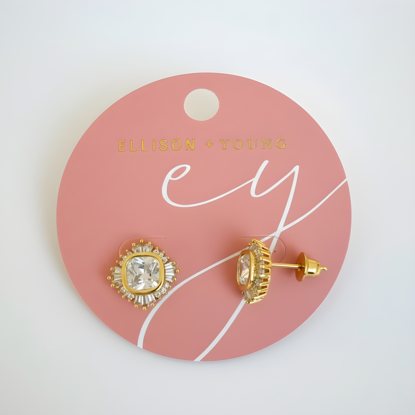 Radiant Crown Stud Earrings