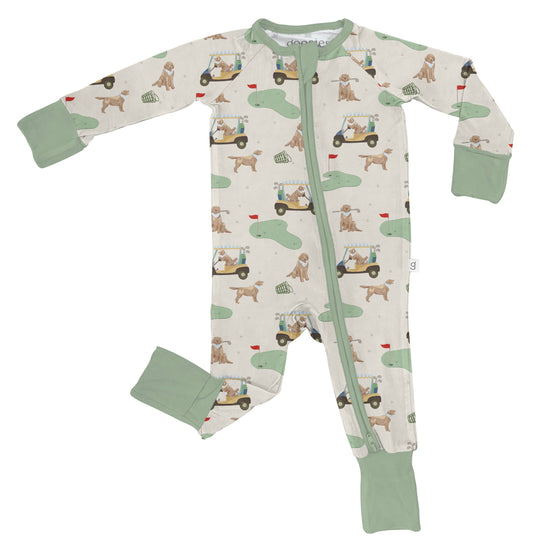 Barks & Birdies (Golf Dogs) Convertible Zip Pjs 