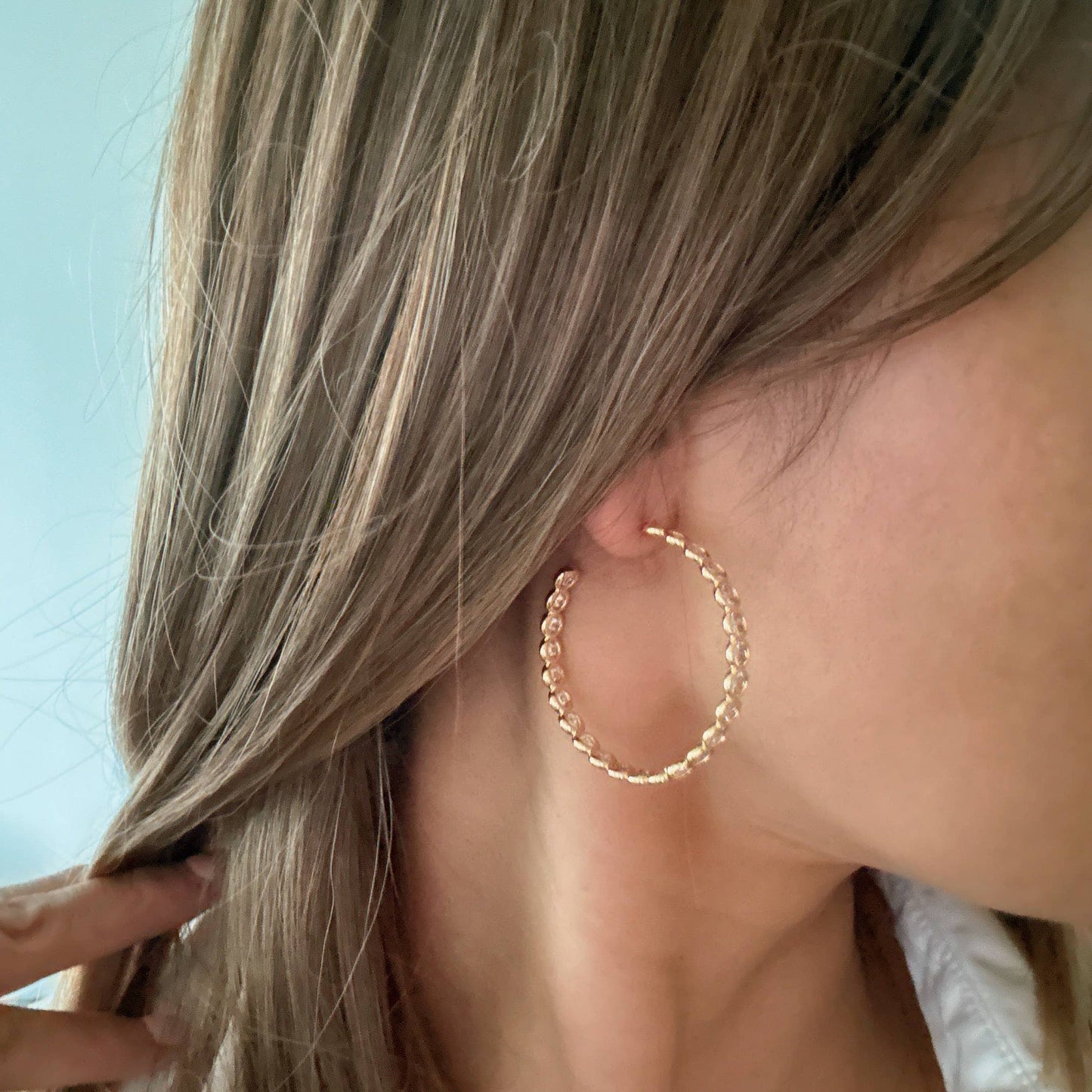 Crystal Hoop Earrings