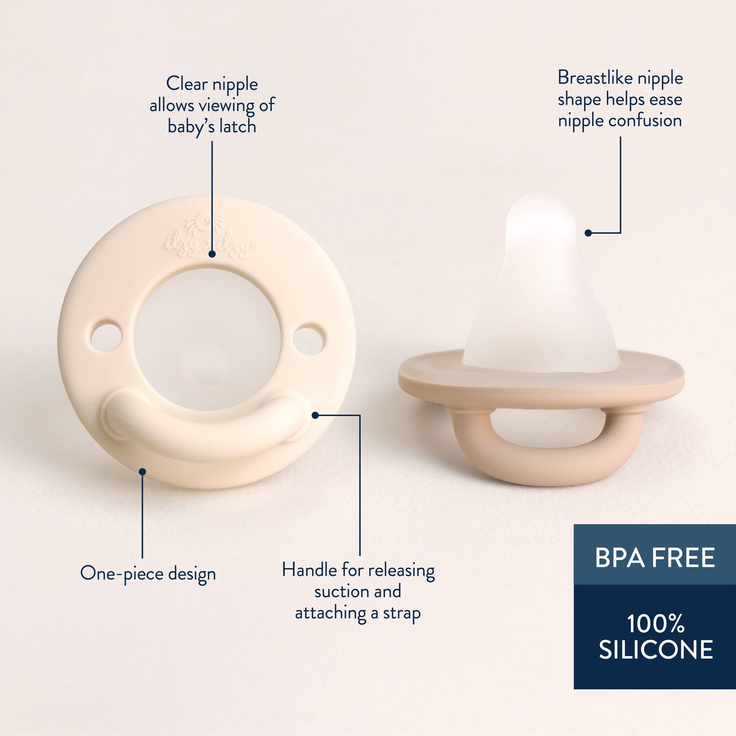 Latch & Soothe™ Breastlike Pacifier - Taupe