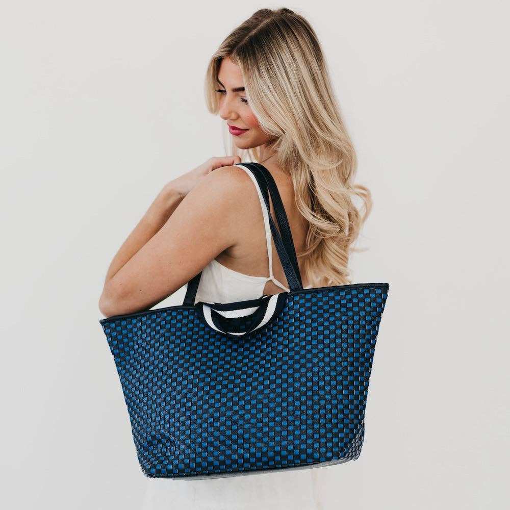 Woven Tiffany Organizer Tote Bag