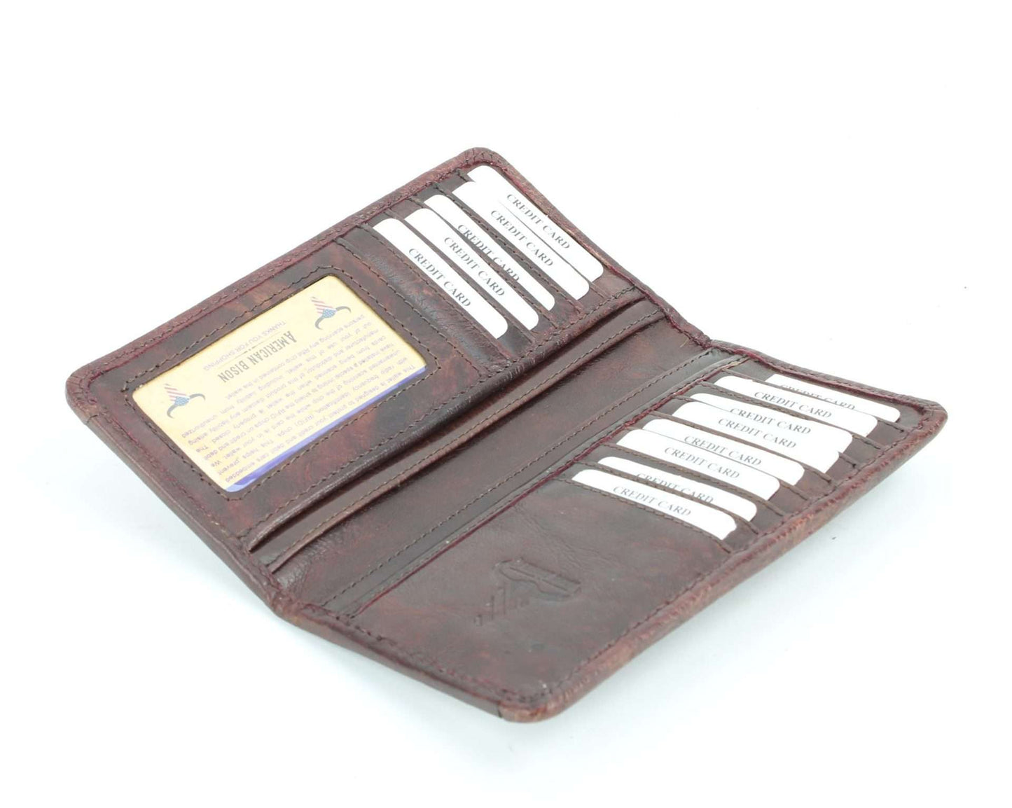 Tooled leather Western rodeo wallet