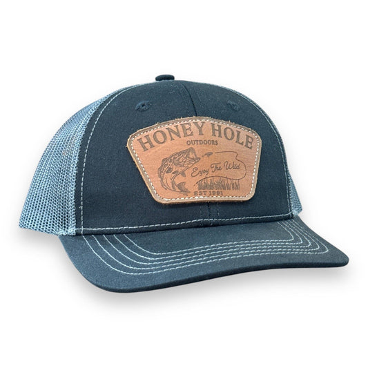 Youth Snapback -  Leather Bass Bite