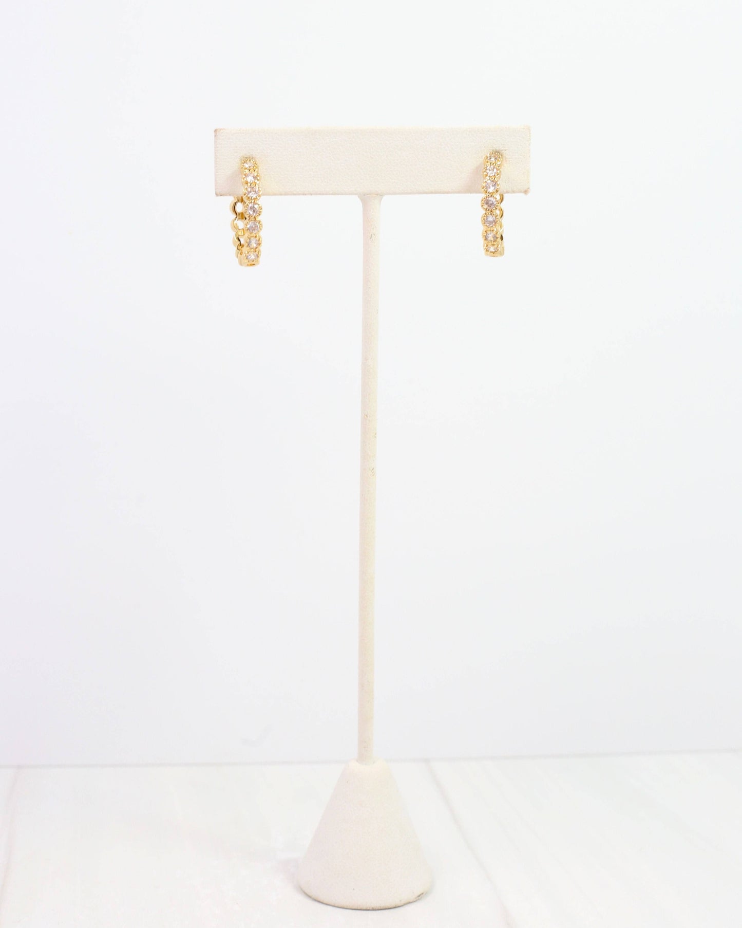 Heather CZ Hoop Earring Gold