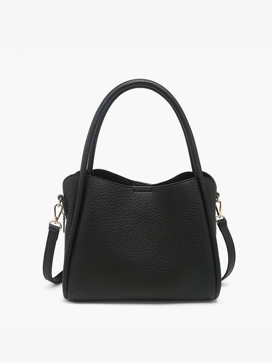 Sasha Structured Satchel w/ 3 Compartments