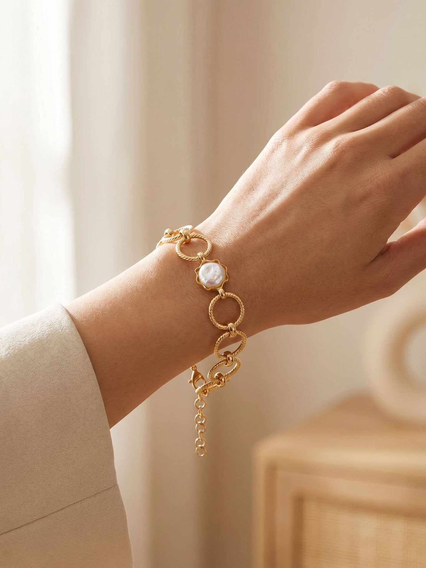 Guinevere Pearl Tennis Bracelet
