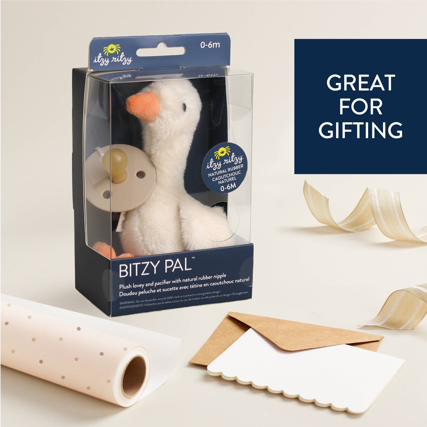 Bitzy Pal Natural Rubber Pacifier & Plush