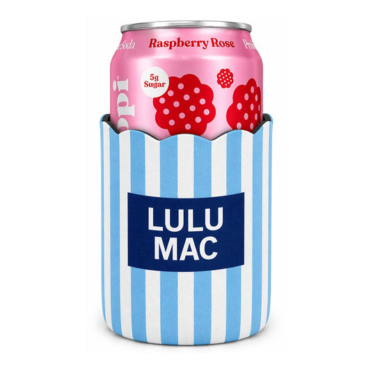 Light Blue/Navy Stripe Koozie