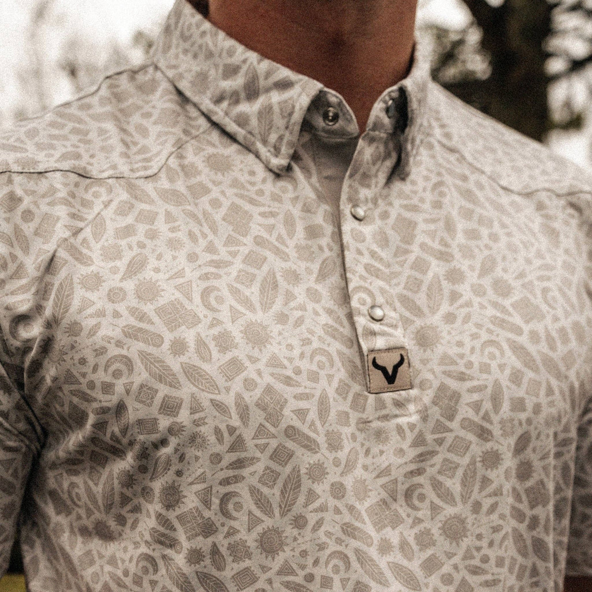 Vexil Brand – Western Pearl Snap Polo - Tribal Board | White