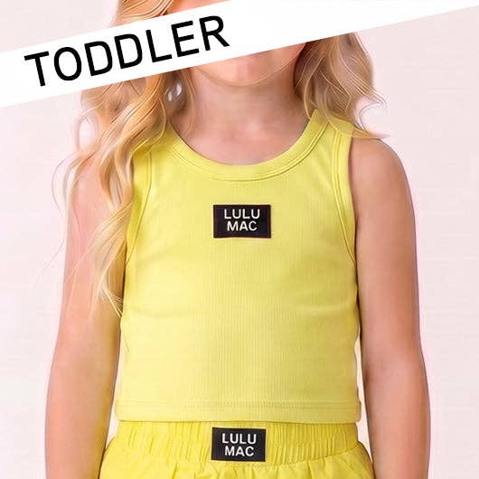 NEON YELLOW TODDLER SOLID TANK