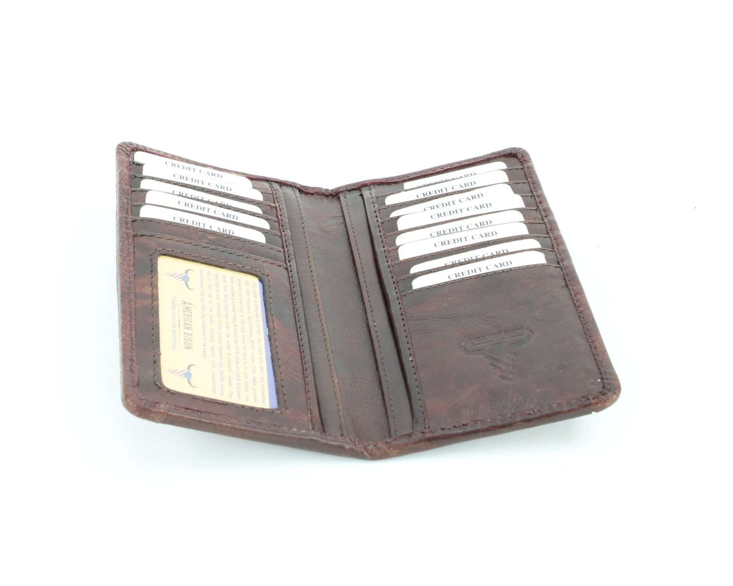 Tooled leather Western rodeo wallet
