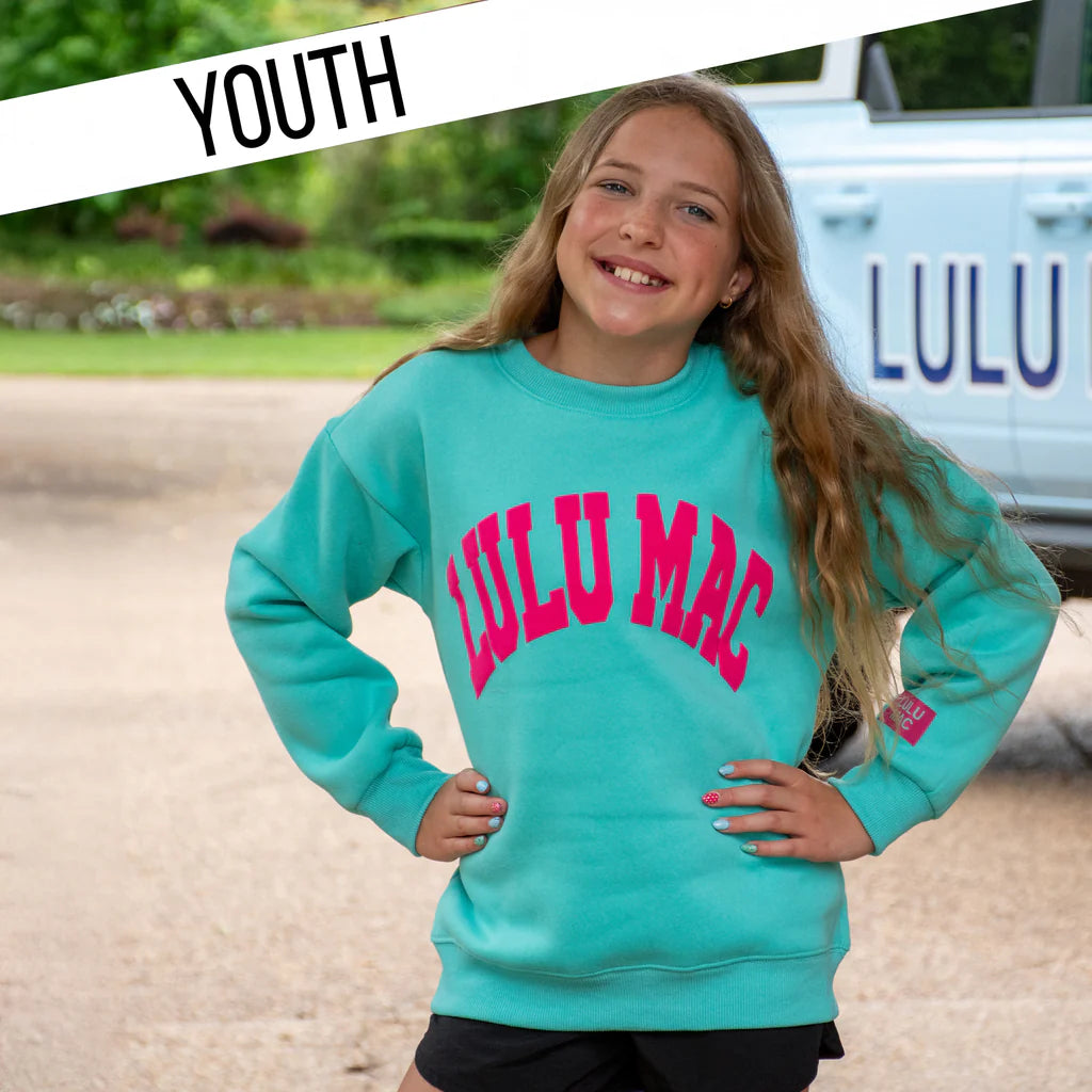 Mint/Hot Pink Sweatshirt - YOUTH