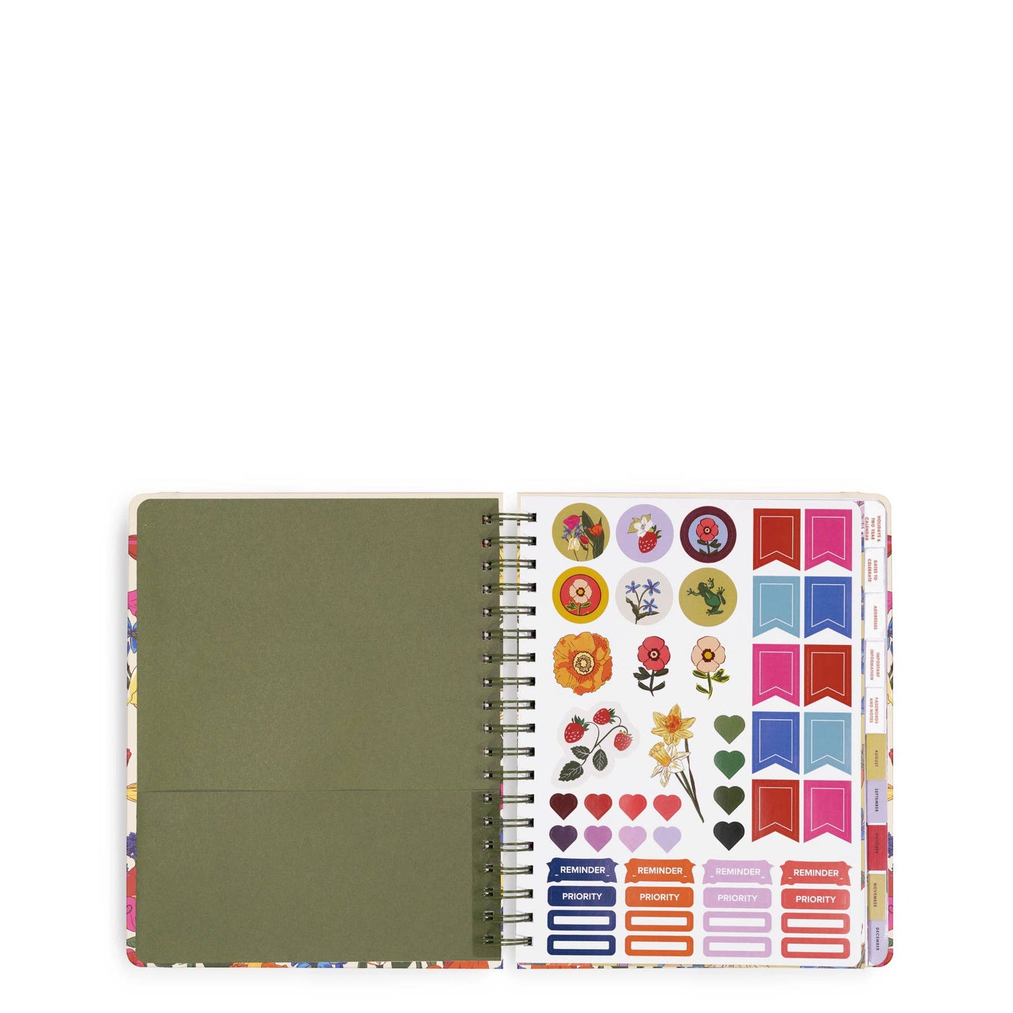 17 Month Jumbo Planner, Meadow Bouquet Seedpearl