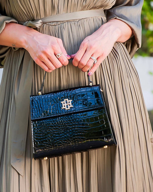 Vivienne Handbag Black Patent EC