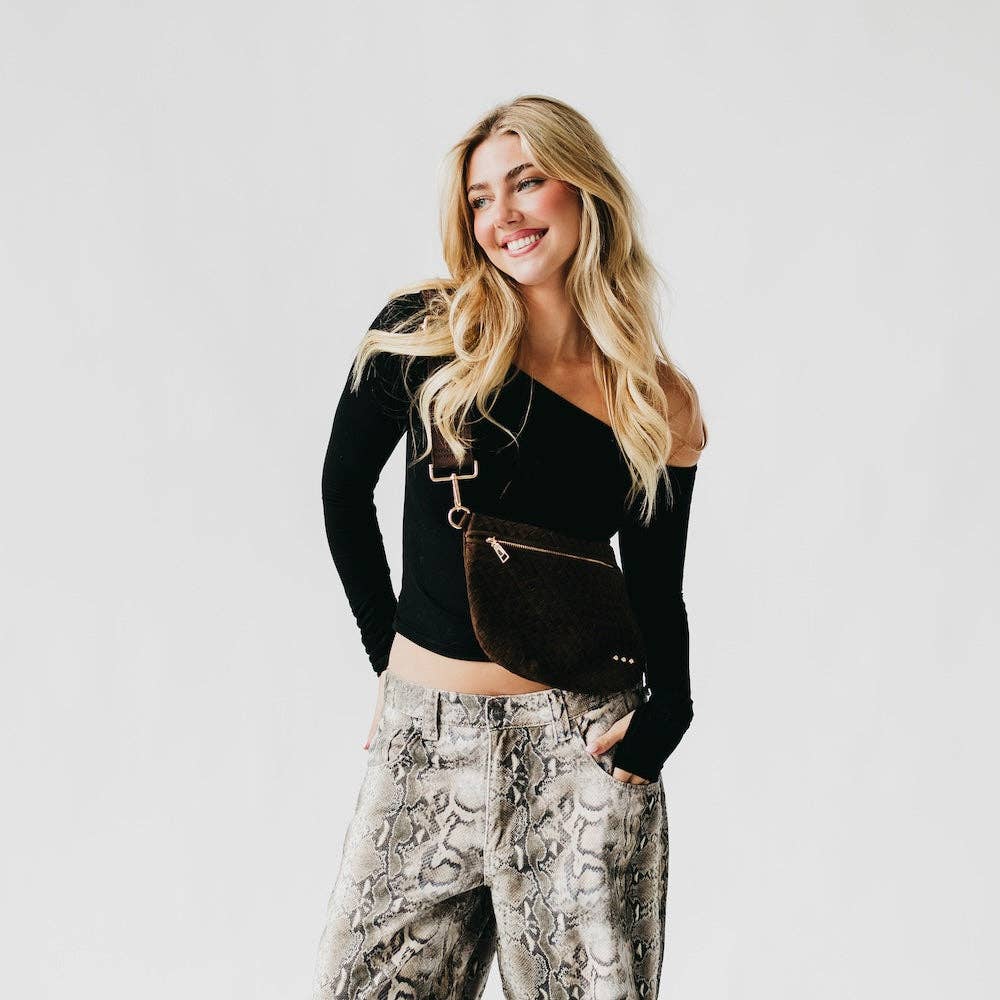 Suede Westlyn Woven Bum Bag