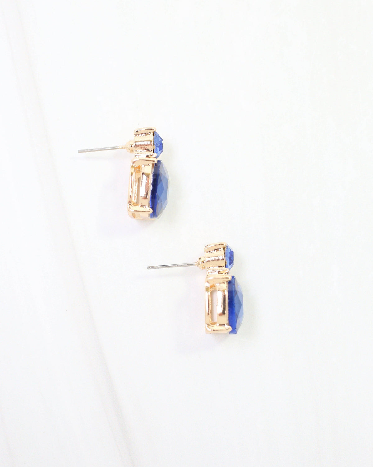 Roxanne Rhinestone Post Earring Sapphire