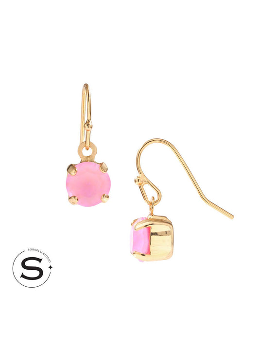 Studio Round Crystal Dangle Earrings