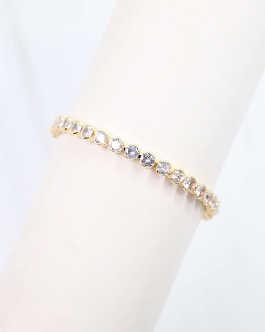 Pinsky CZ Tennis Bracelet Gold