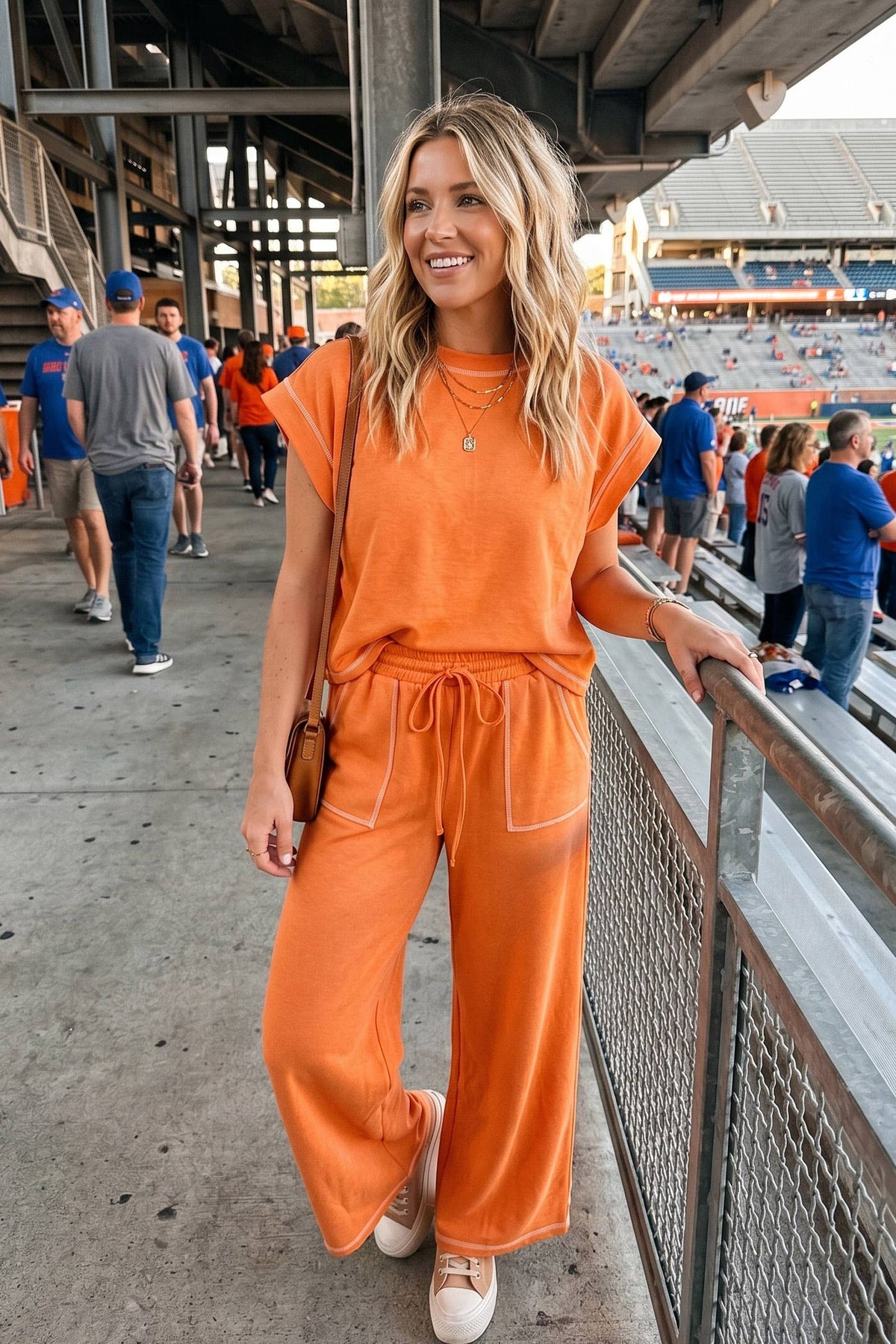 Scuba Contrast Stitch Lounge Set