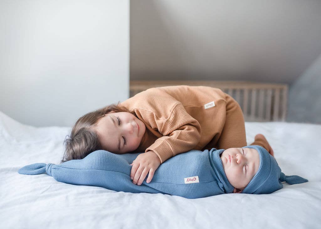Cozy Cocoon - Organic Waffle Weave/Pacific