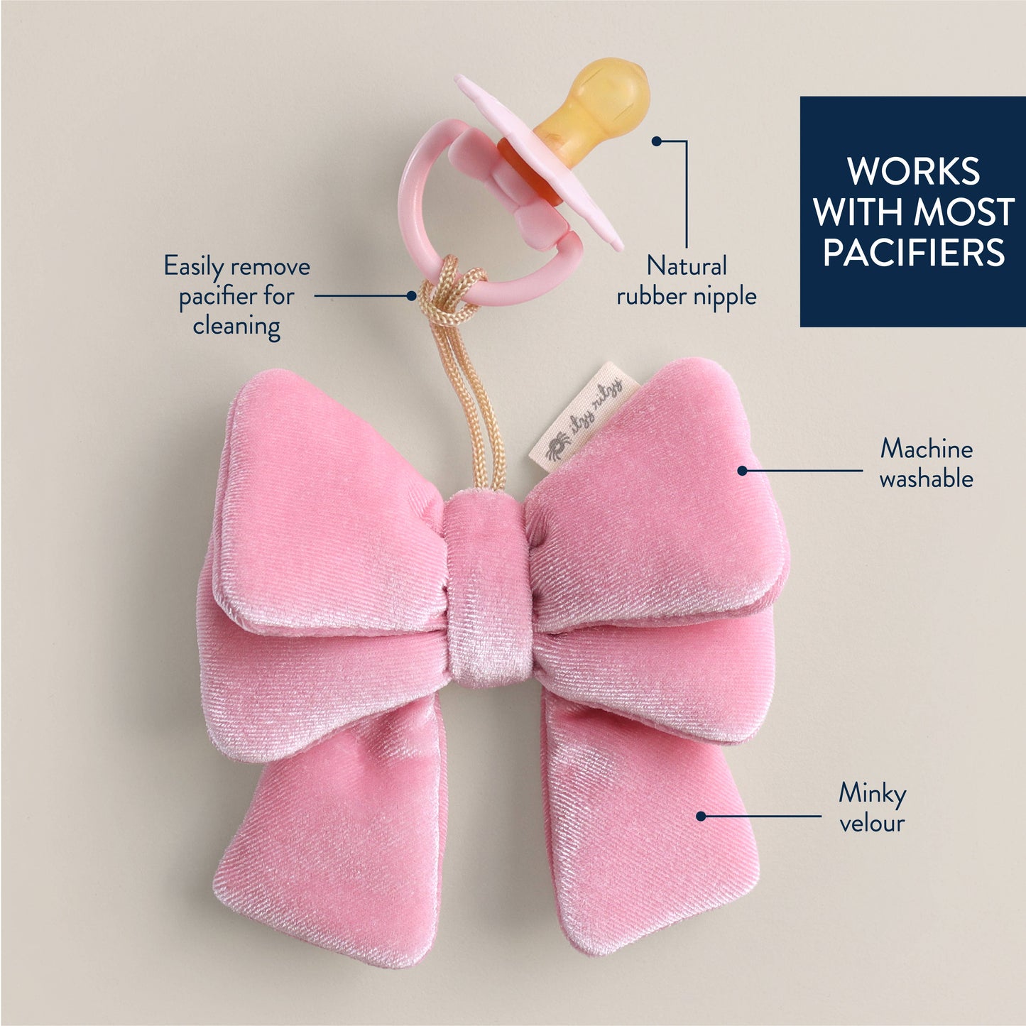 Bitzy Pal Natural Rubber Pacifier & Plush