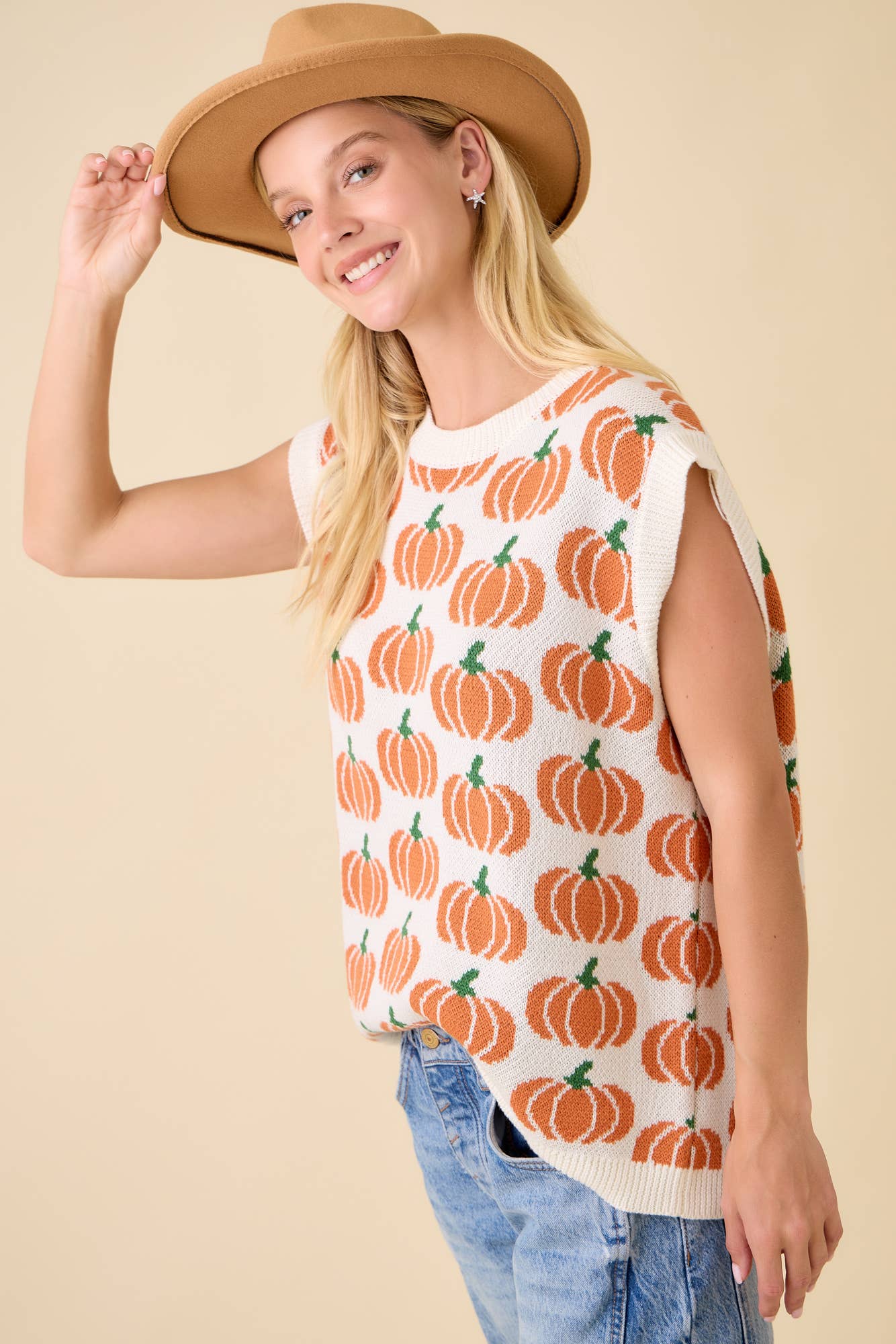 Fall Fest Sleevless Sweater Top